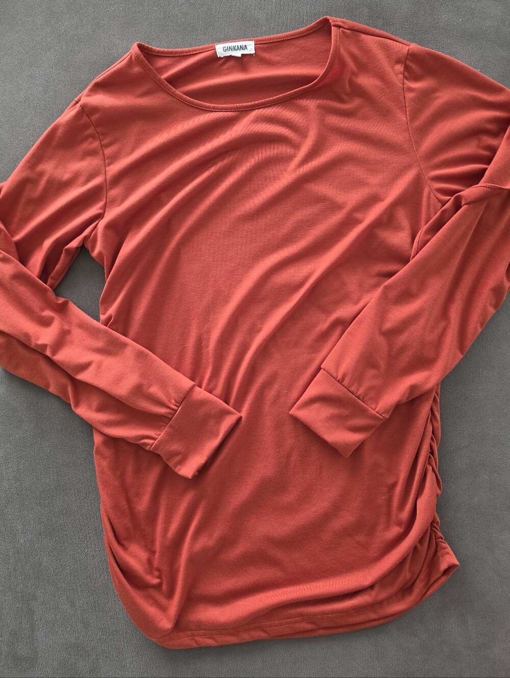 Women's Maternity Ruffle Long Sleeve Top